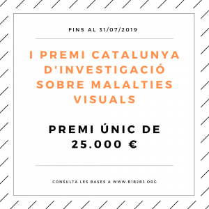 Obert el període de presentació de treballs per al I Premi Catalunya d’Investigació sobre Malalties Visuals